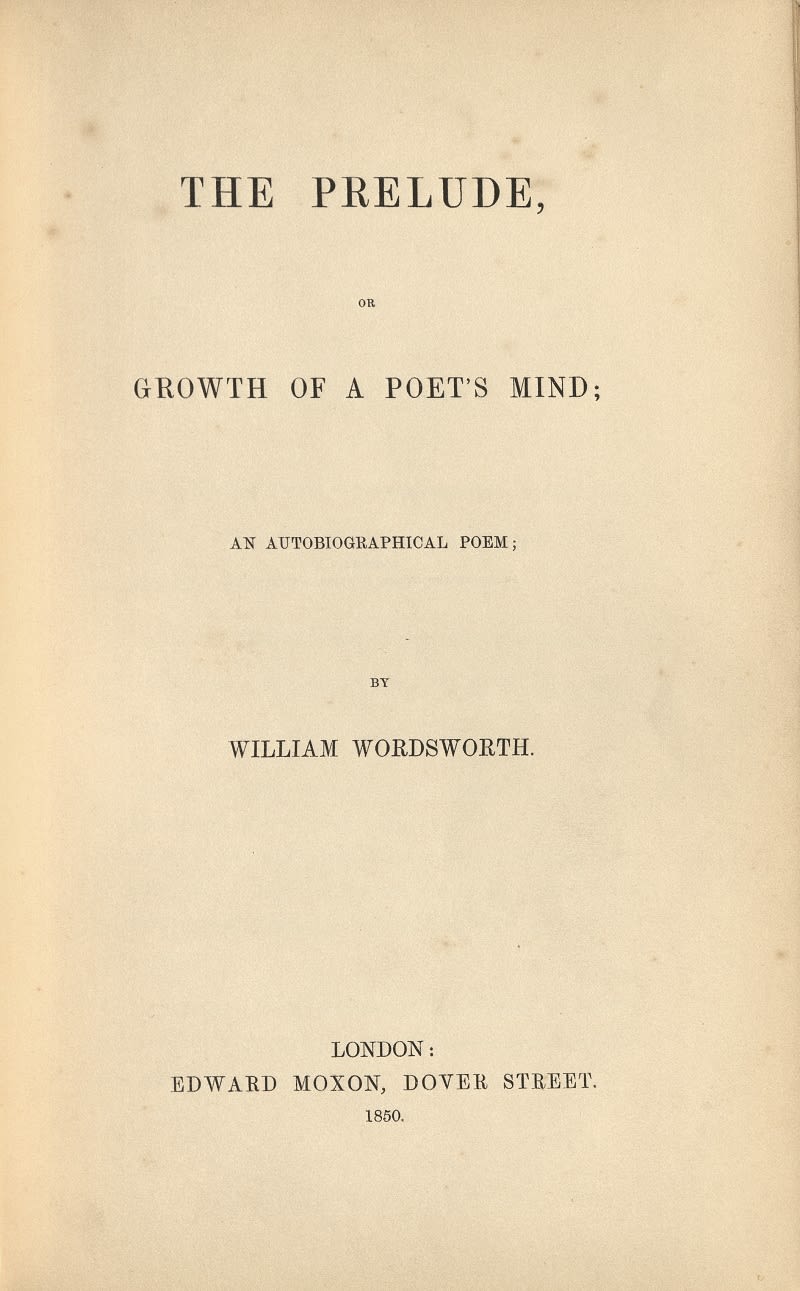 Prelude first edition title page