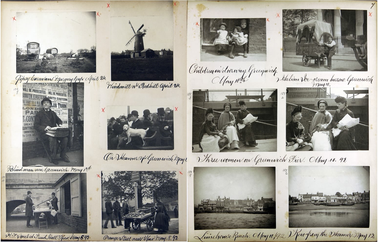 Double page spread from photograph album