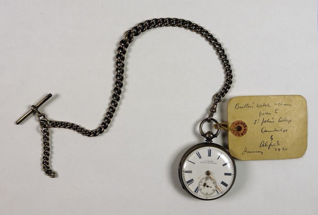 Pocket watch on silver chain